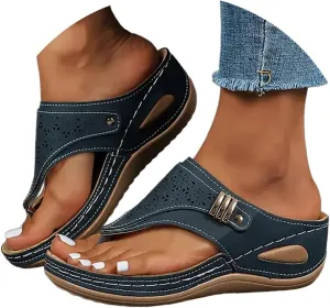 Breathable Mesh Hollow Sports Sandals Non-Slip 2024 New Women’s Wedge Orthopedic Flip-Flops Summer Casual Sandals Open Toe