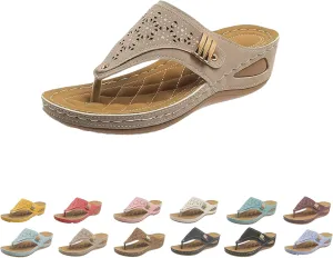 Breathable Mesh Sports Sandals With Non-Slip Sole,Womens Orthopedic Flip-Flops Summer Casual,With Arch Support