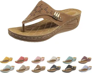 Breathable Mesh Sports Sandals With Non-Slip Sole,Womens Orthopedic Flip-Flops Summer Casual,With Arch Support