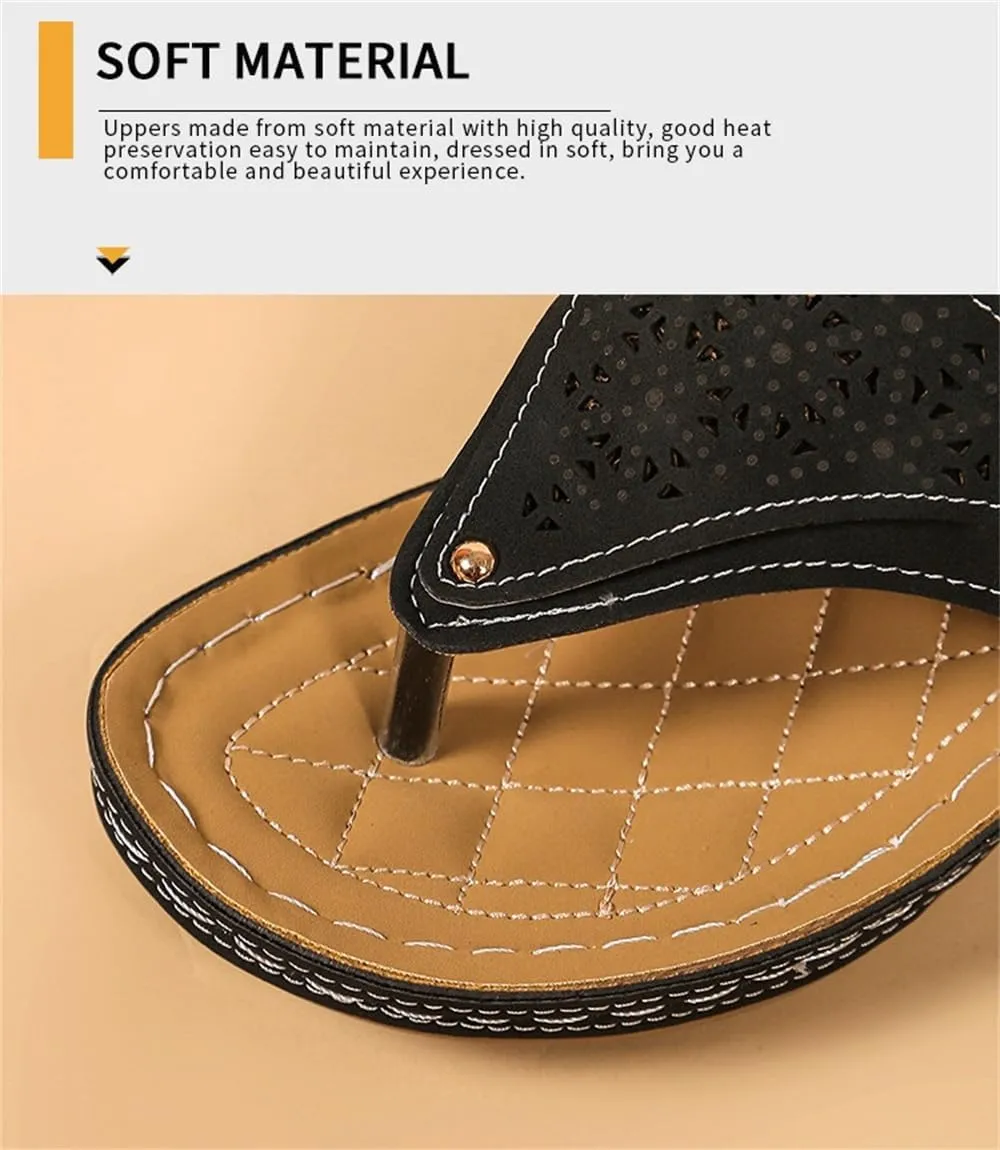 Breathable Mesh Sports Sandals With Non-Slip Sole,Womens Orthopedic Flip-Flops Summer Casual,With Arch Support