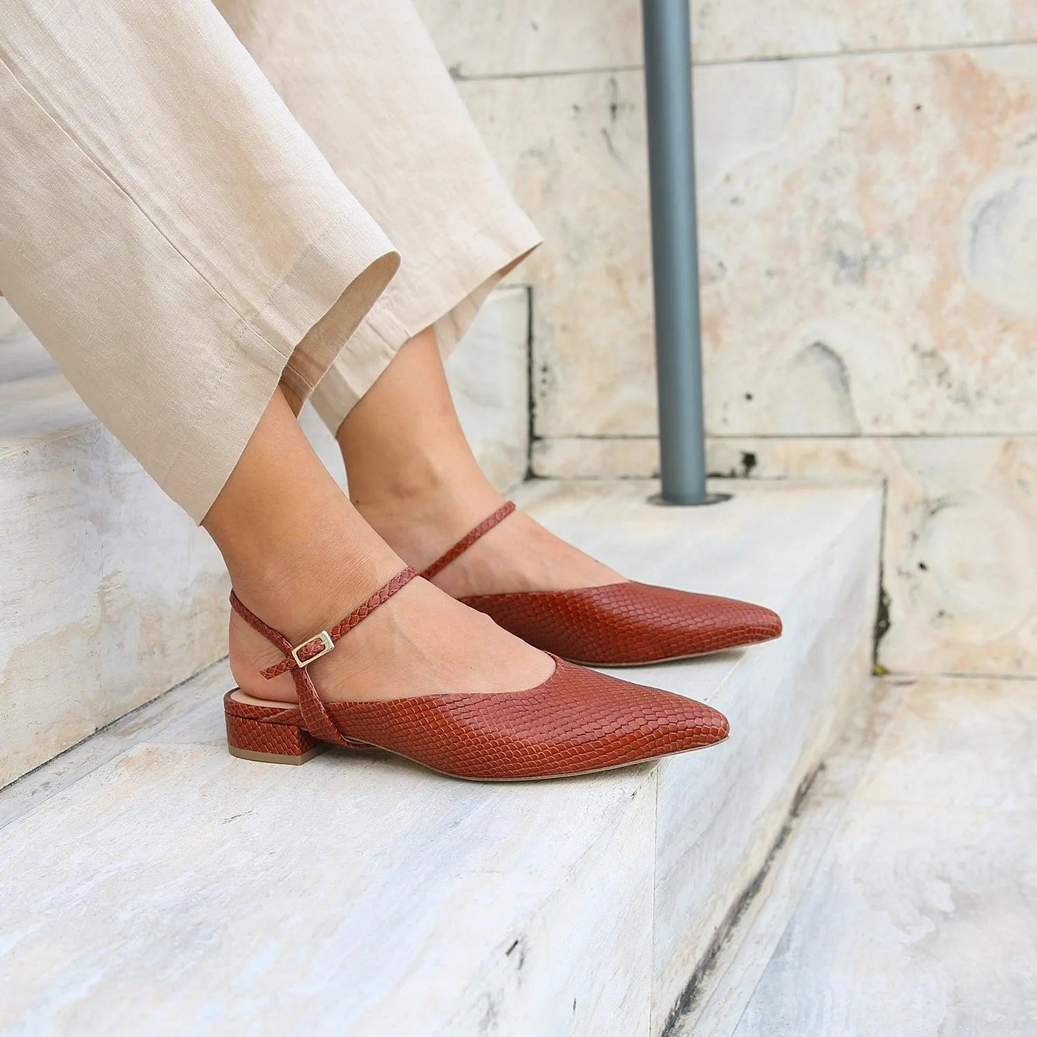 Brown Snake Point Slide   Amal Strap