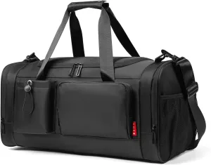 BSHG 21 inch Gym Bags For Men & Women With Shoes Compartment And Wet Pocket, Sports Duffle Bag, Workout Bags For Gym Swimming Yoga,Waterproof Weekend Overnight Carry On Bag B-GC-003-Black
