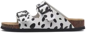 Buckle flat cork slippers summer men's and women's beach line button increase outdoor leisure slippers (Spot, Adult, Women, 6.5, Numeric Range, US Footwear Size System, 9.5, Medium)