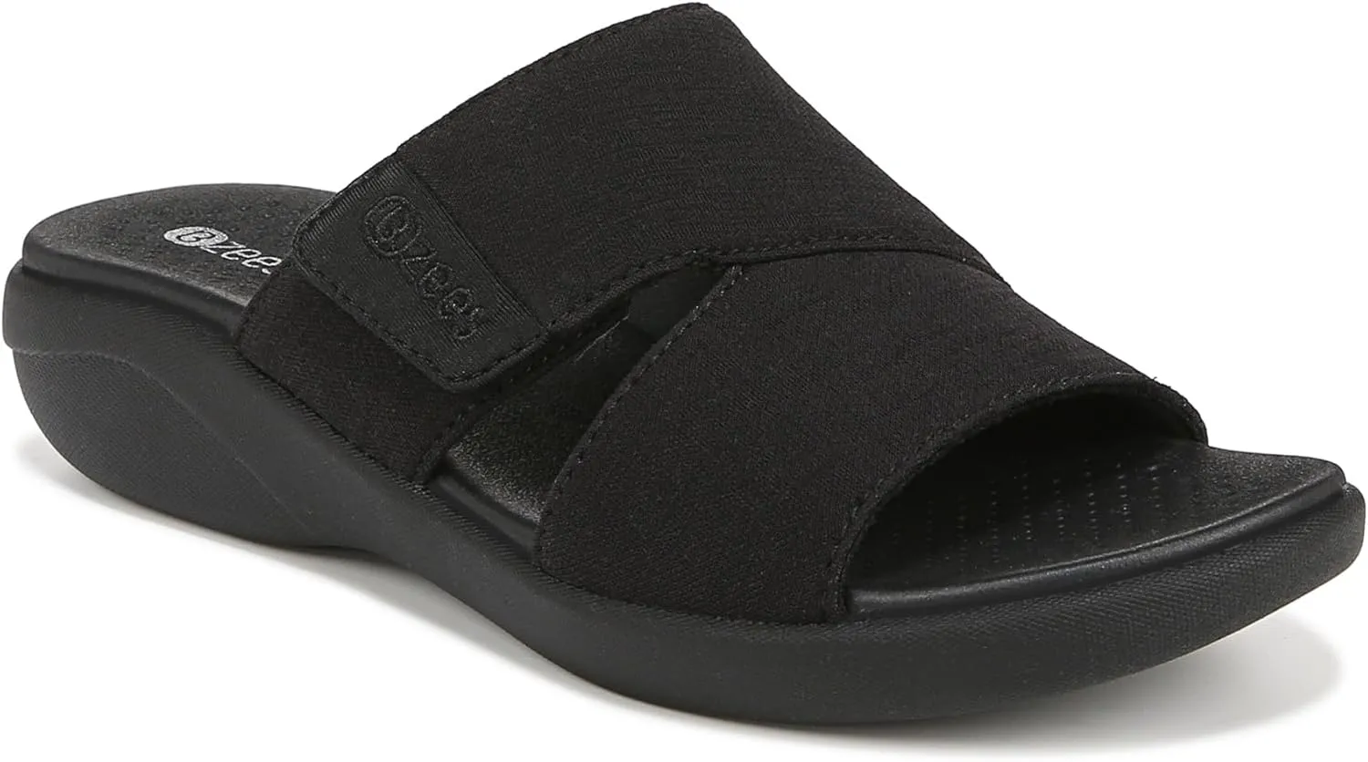 BZees Women's Carefree Machine Washable Comfort Wedge Sandal Slide