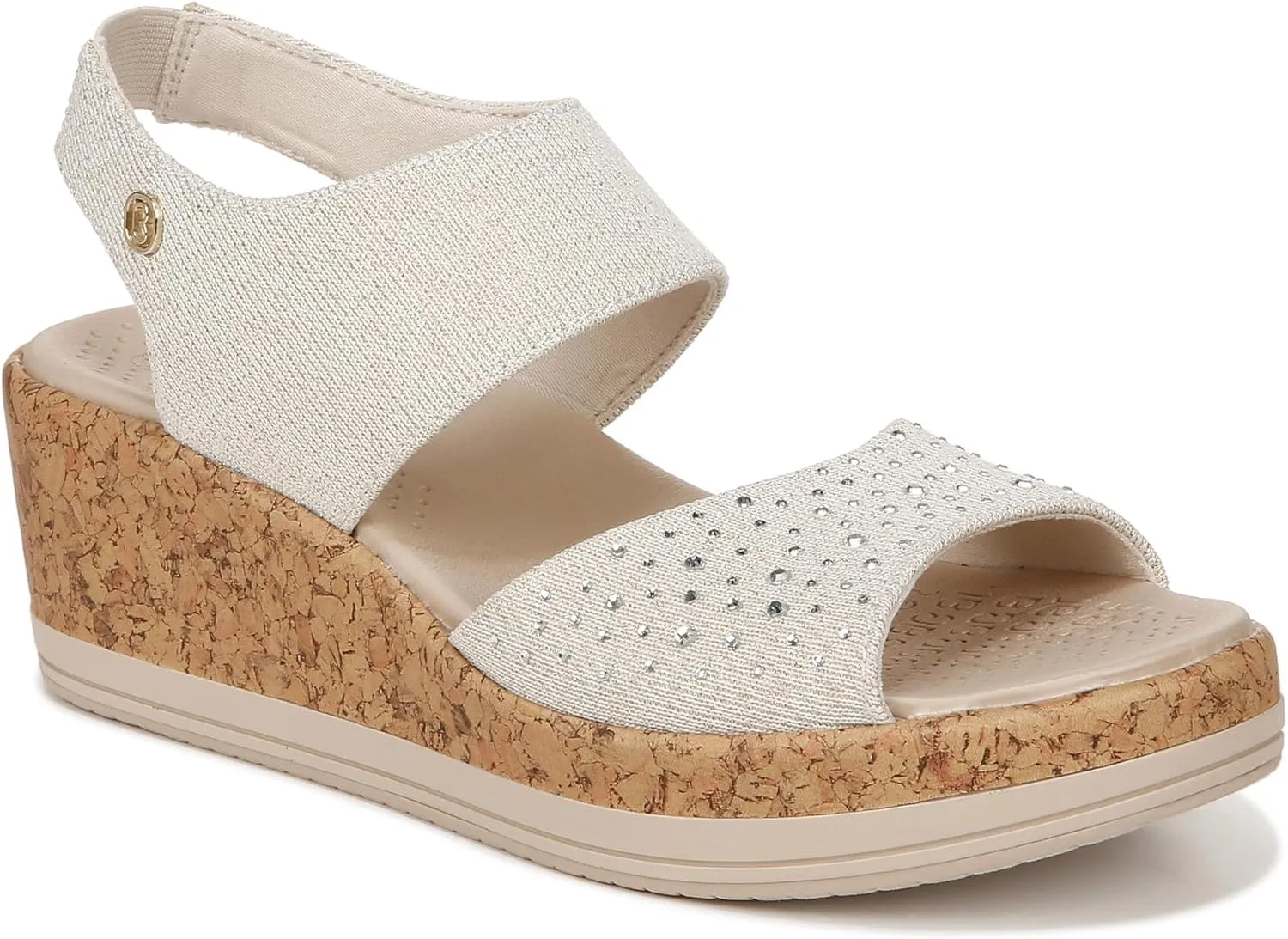 BZees Women's Reveal Bright Wedge Sandal