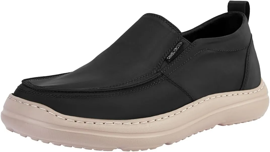 CAMEL CROWN Mens Casual Slip-On Loafers Lightweight Sneakers Comfortable Shoes for Walking Work Waterproof