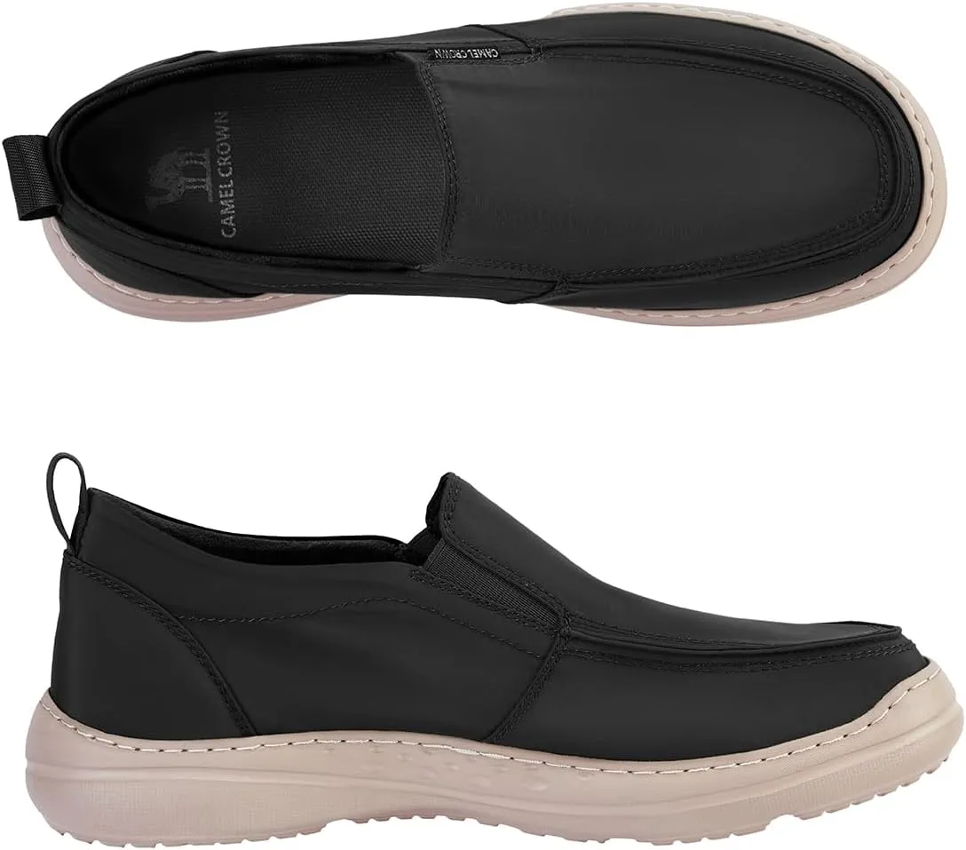 CAMEL CROWN Mens Casual Slip-On Loafers Lightweight Sneakers Comfortable Shoes for Walking Work Waterproof