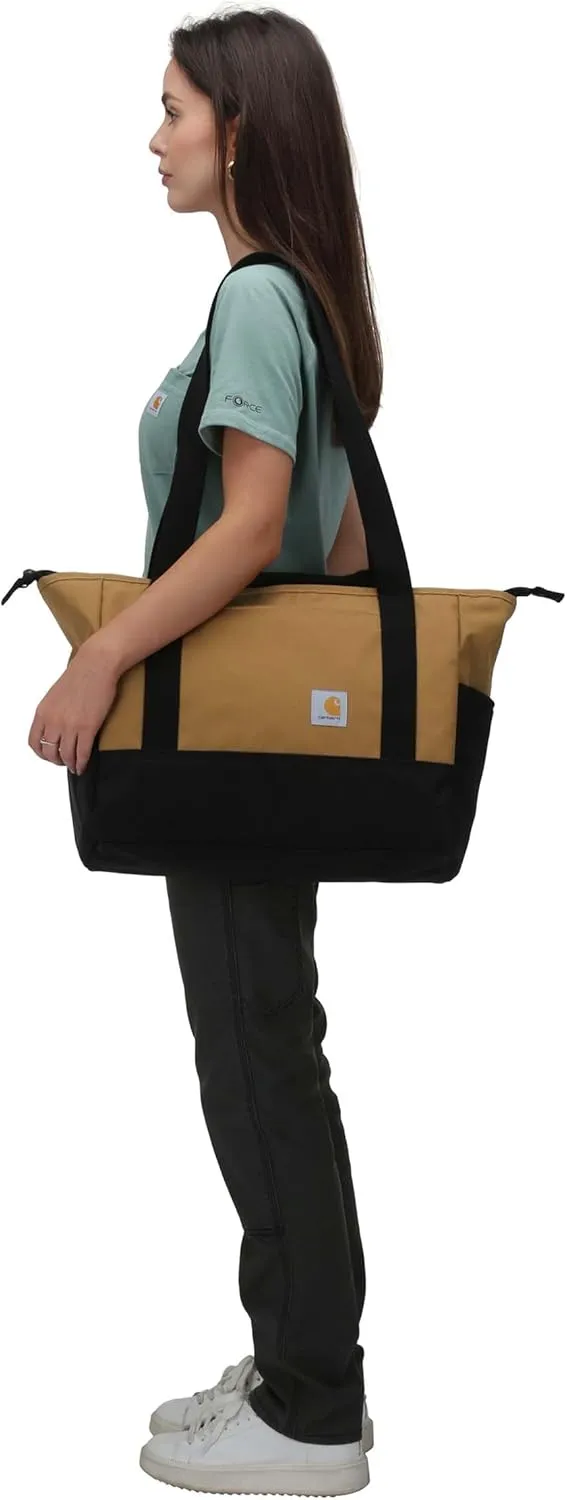 Carhartt Horizontal Zip Classic Laptop Tote Bag, Durable Water Repellent Material W/ 17" Tablet Sleeve