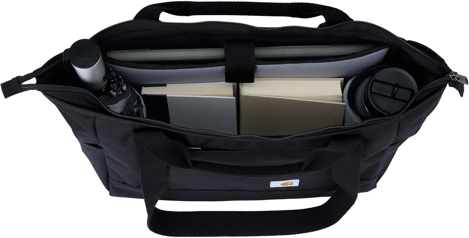 Carhartt Horizontal Zip Classic Laptop Tote Bag, Durable Water Repellent Material W/ 17" Tablet Sleeve