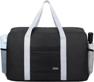 Carry on Duffle Bag - Carry on Bag 22x14x9 Airline Approved 36L Foldable Travel Duffel Bag for Women and Men - Black