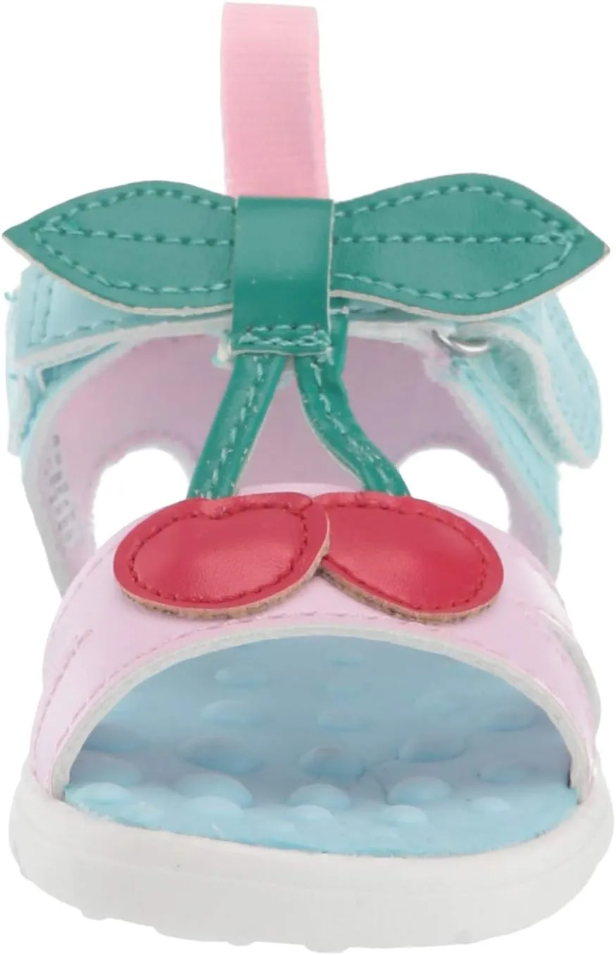 Carter's Girl's Infant 1st Walker Jade Cherry Novelty Sandal Sneaker