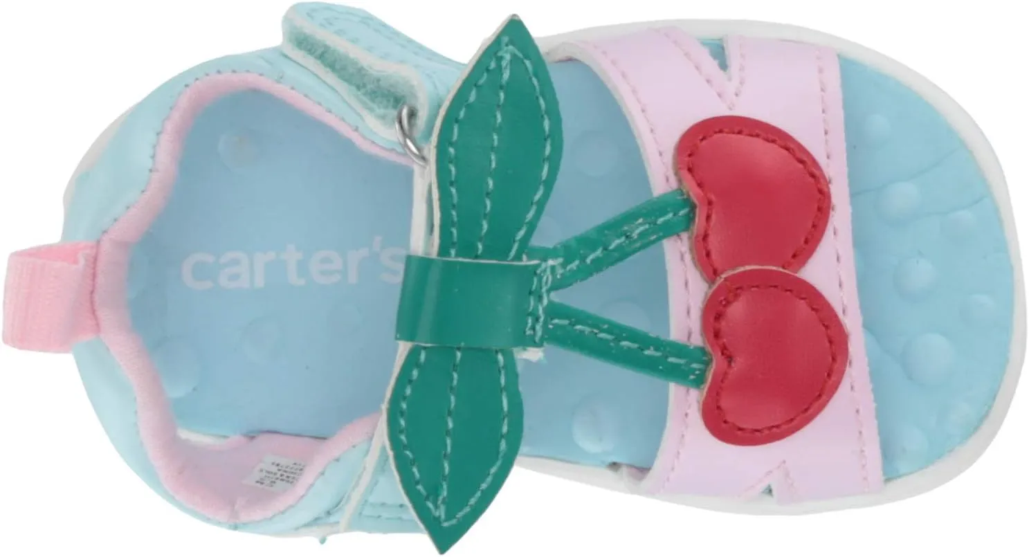 Carter's Girl's Infant 1st Walker Jade Cherry Novelty Sandal Sneaker