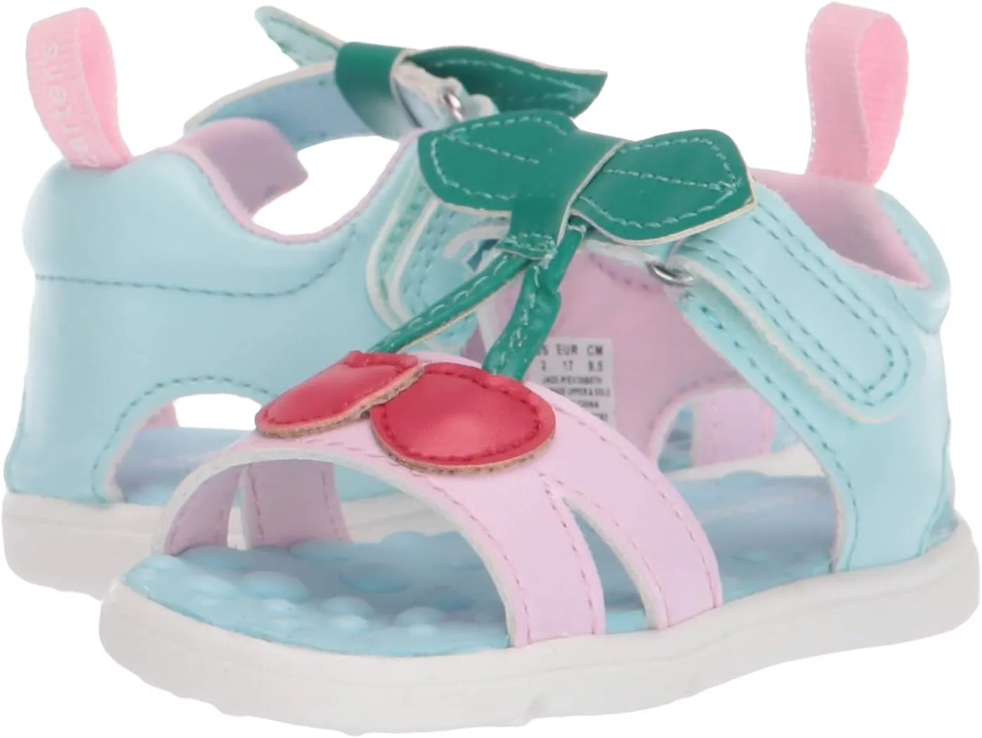 Carter's Girl's Infant 1st Walker Jade Cherry Novelty Sandal Sneaker