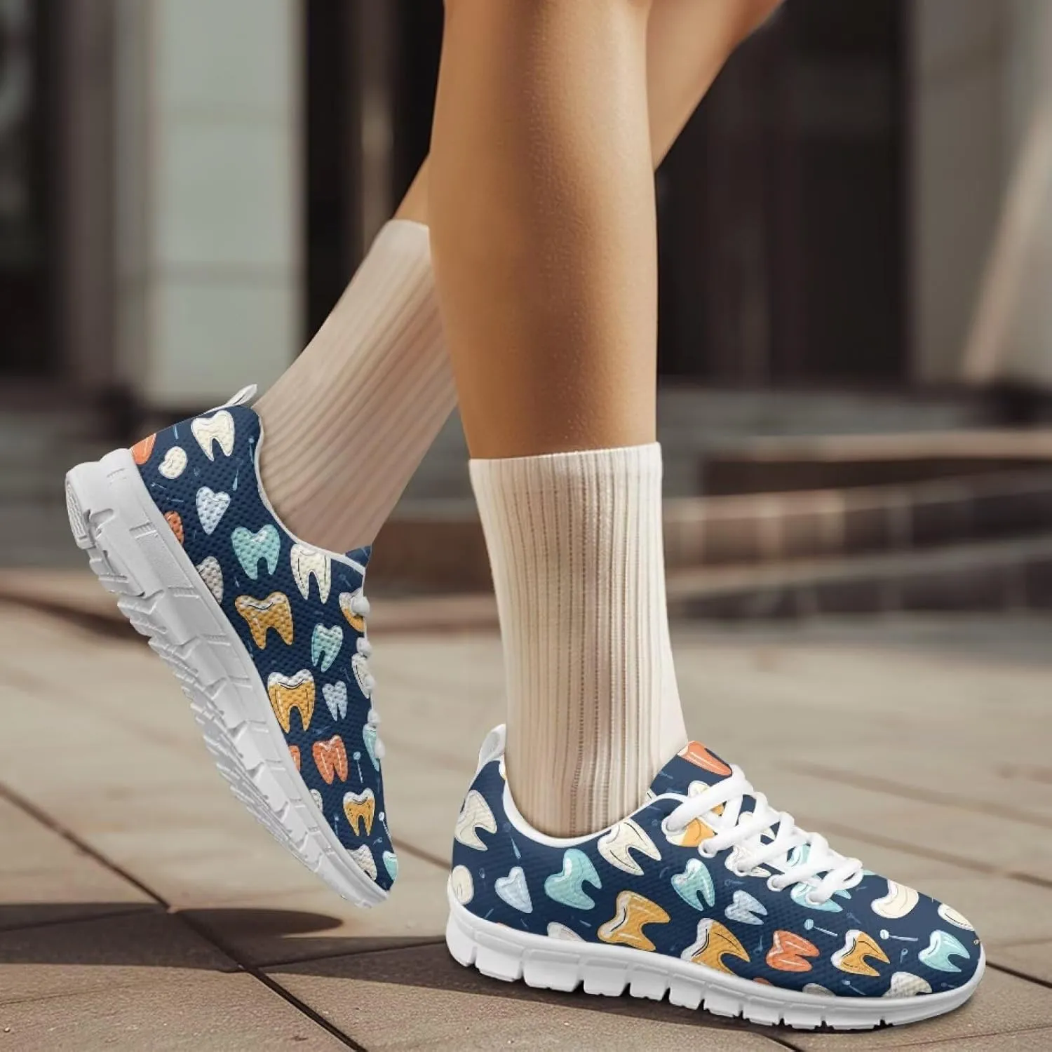 Casual Lace Up Sneakers for Women Men Sport Athletic Tennis Breathable Running Shoes