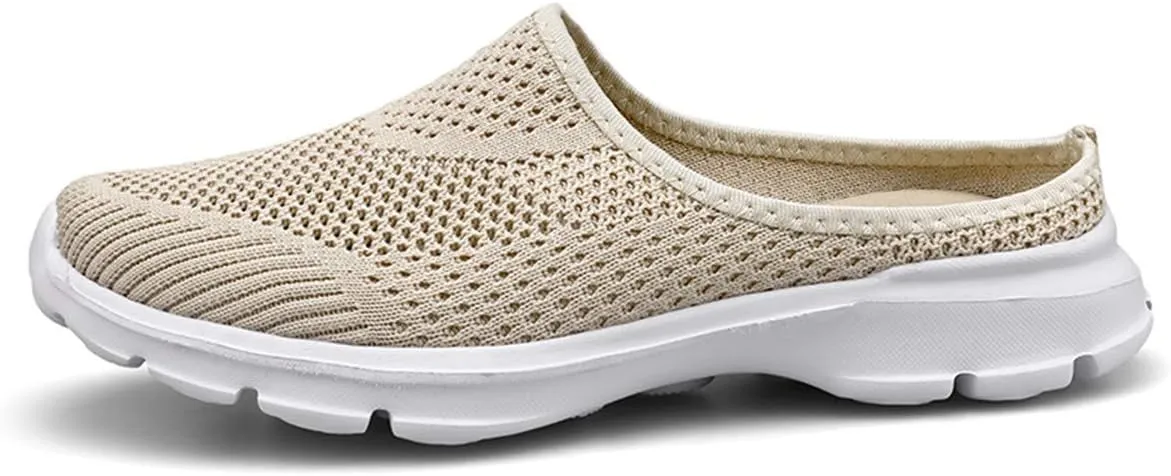ChicWind Womens Breathable Mesh Walking Mules Sneakers Open Back Slip On Shoes