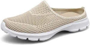 ChicWind Womens Breathable Mesh Walking Mules Sneakers Open Back Slip On Shoes