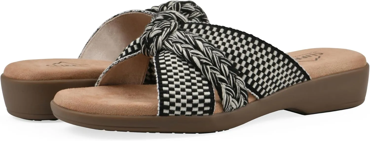 CLIFFS BY WHITE MOUNTAIN Women's Blinding Woven Slide Sandal