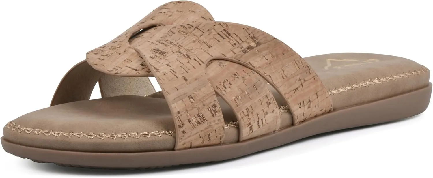 CLIFFS BY WHITE MOUNTAIN Women's Fortunate Woven Slide Sandal