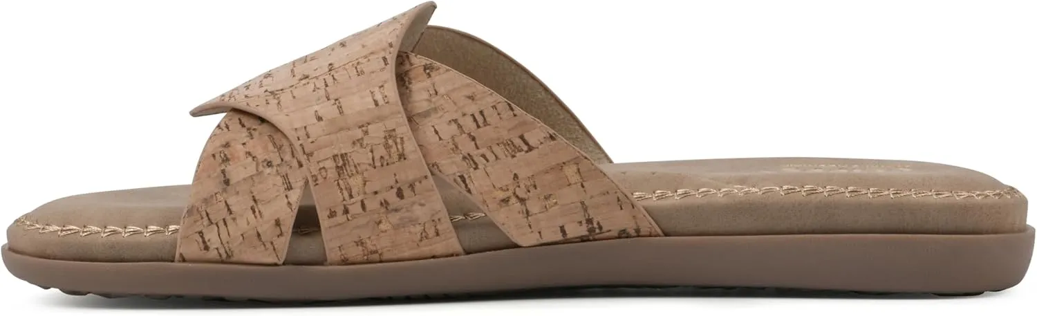 CLIFFS BY WHITE MOUNTAIN Women's Fortunate Woven Slide Sandal