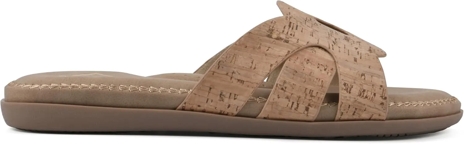 CLIFFS BY WHITE MOUNTAIN Women's Fortunate Woven Slide Sandal