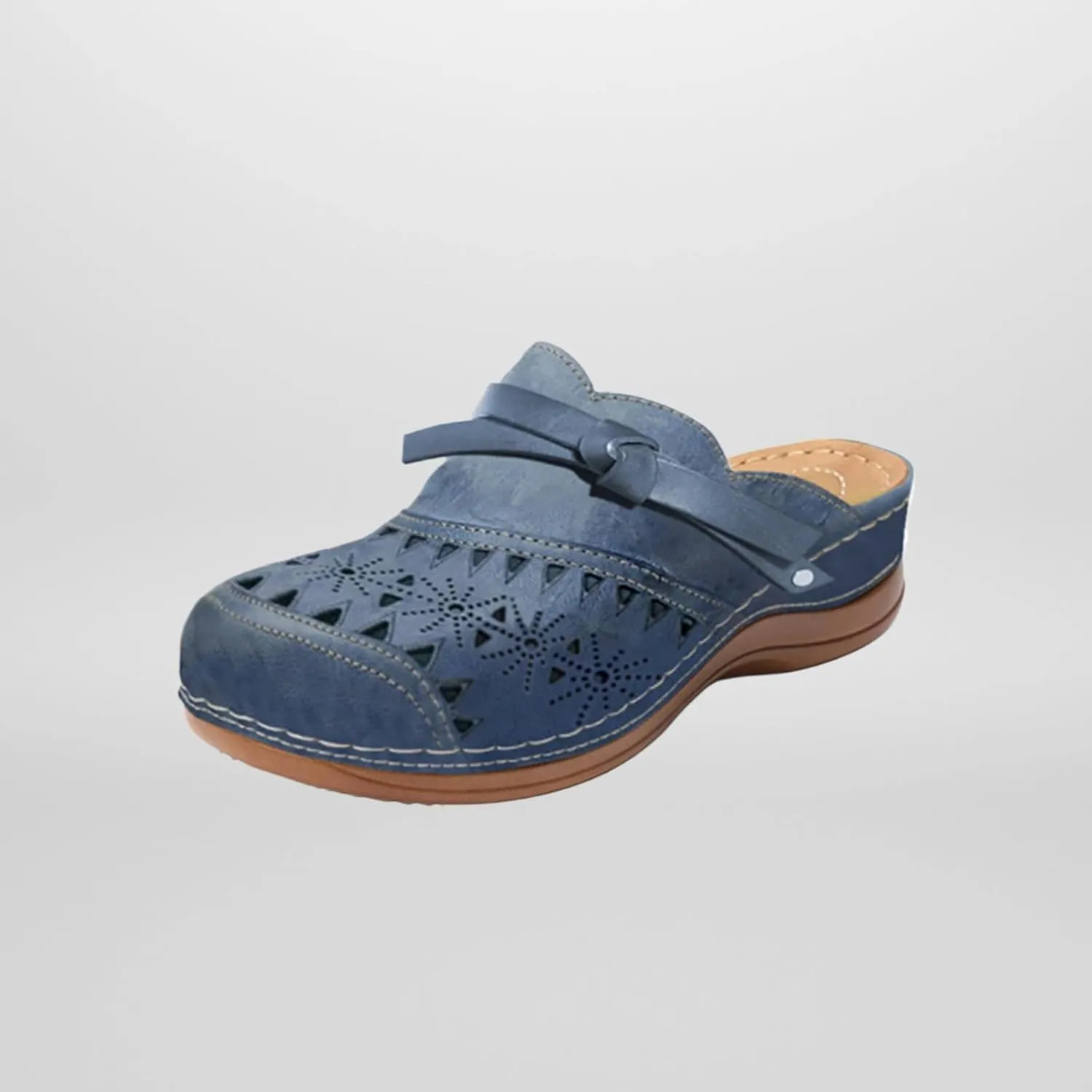 Clogs for Women 2025 Summer Comfortable Wedge Sandals Breathable Hollow Out Closed Toe Slip On Slippers Beach Arch Support Outdoor Slippers Round Platform Shoes