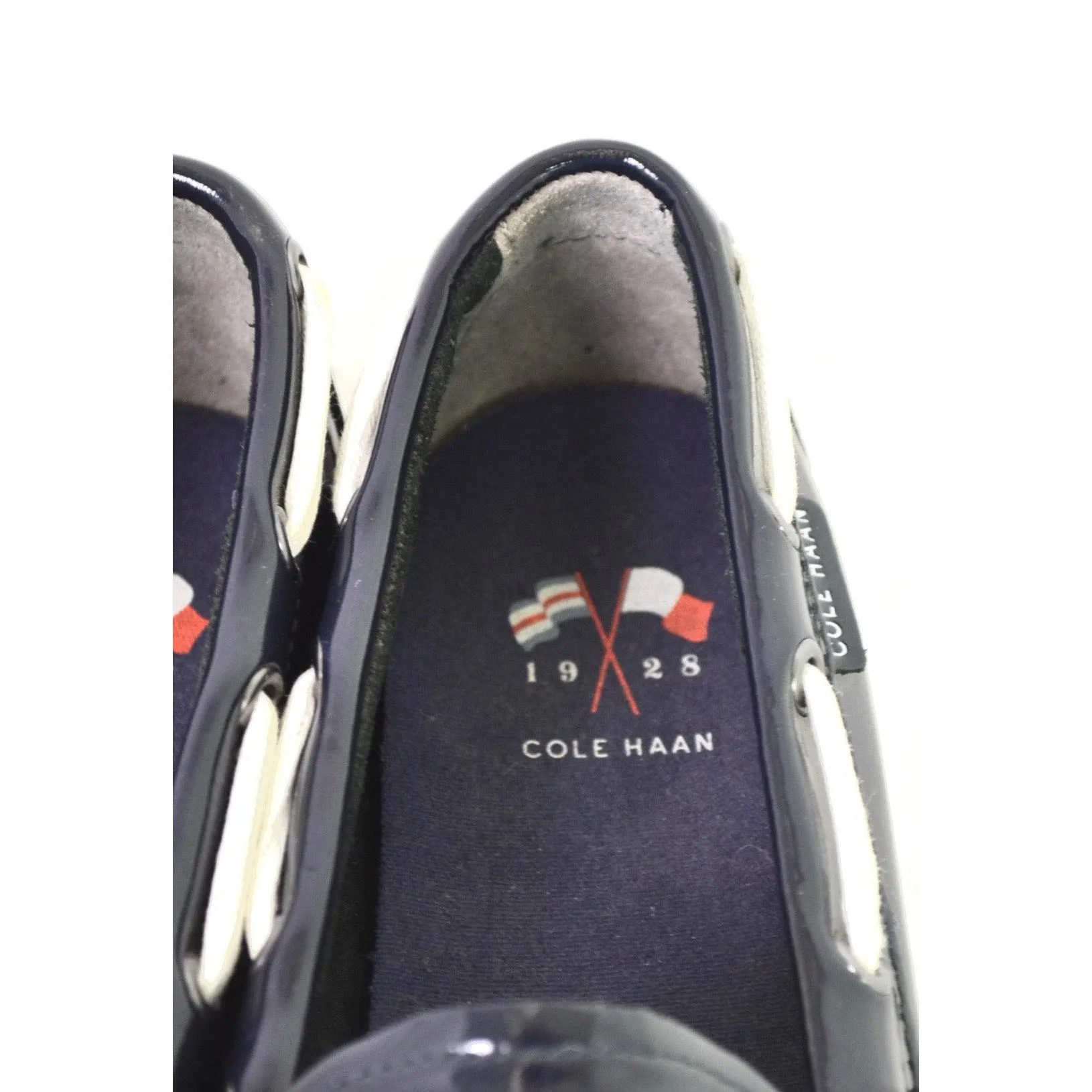 Cole Haan Women's Nantucket Camp Moccasins Leather Loafers Blue 6.5