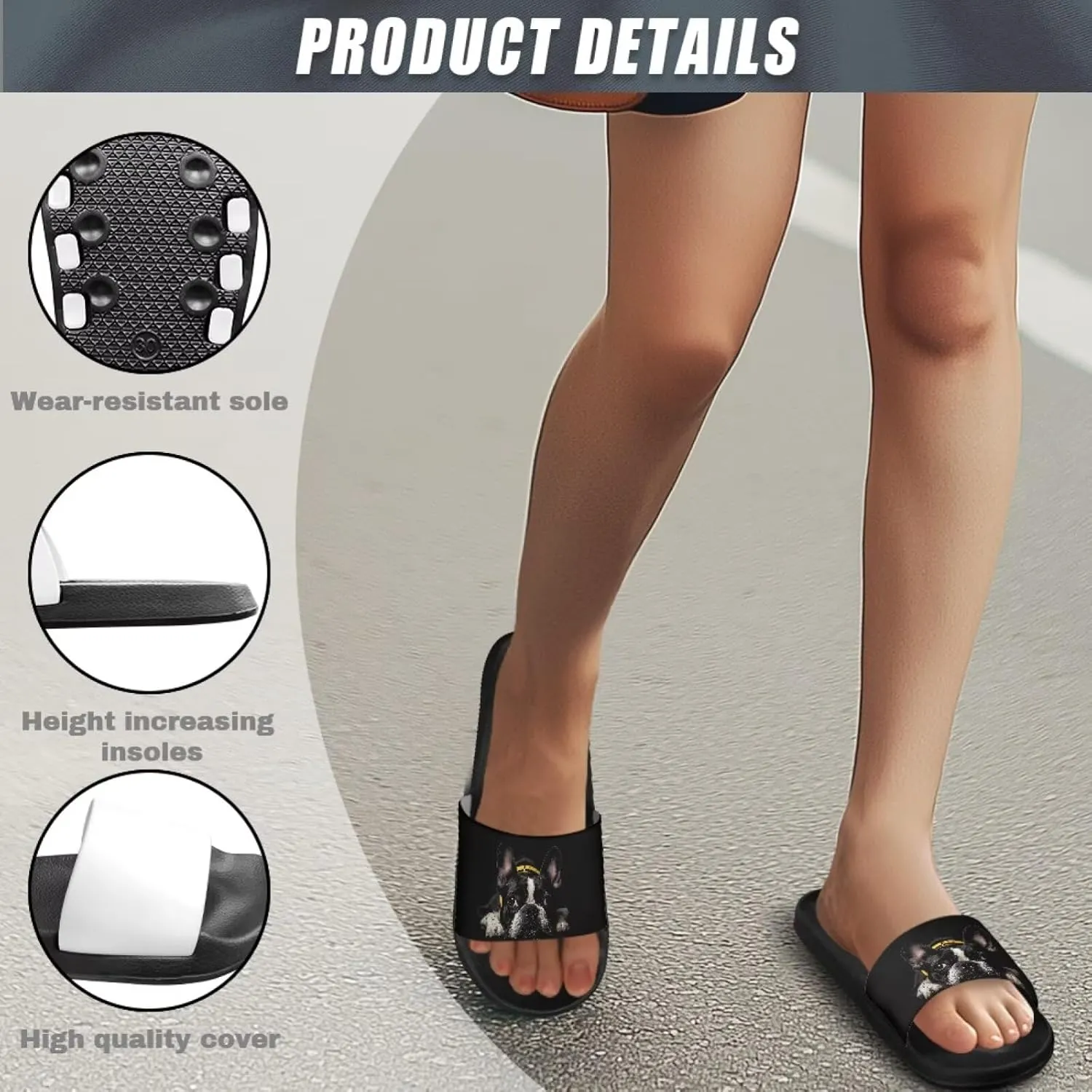 Coloranimal Slippers for Women Sandals Women Slide Sandals Shower Shoes Bathroom Slippers Comfortable Ladeis Beach Shoes for Beach Pool
