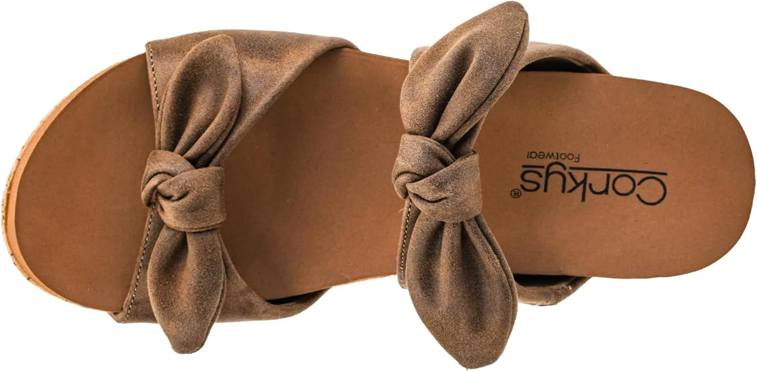 Corkys Footwear Women's Sittin Pretty Wedge Sandal - 2 Inch Cushioned Wedge, Slip On Closure for Comfort & Style, Perfect for Casual & Dressy Outfits, All Day Wear