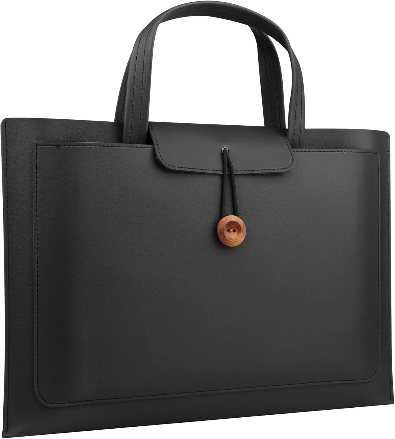 CREATOR Laptop Case Sleeve 13.3-14 Inch Briefcase Waterproof Leather Tote Messenger Bag Slim PC Carrying Case for 13.3"-14" Notebooks