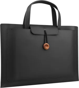 CREATOR Laptop Case Sleeve 13.3-14 Inch Briefcase Waterproof Leather Tote Messenger Bag Slim PC Carrying Case for 13.3"-14" Notebooks