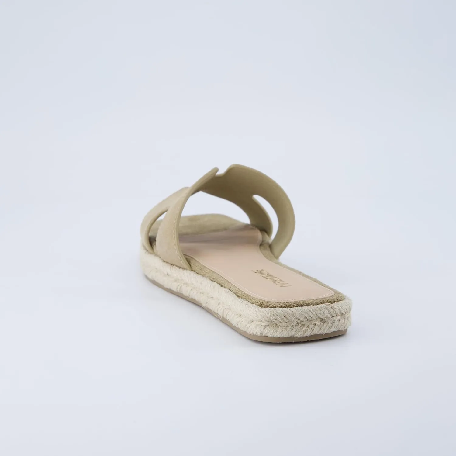 CUSHIONAIRE Avocado Women’s Espadrille Slide Sandal – Suede Cutout Upper with Jute-Wrapped Platform & Cushioned Footbed