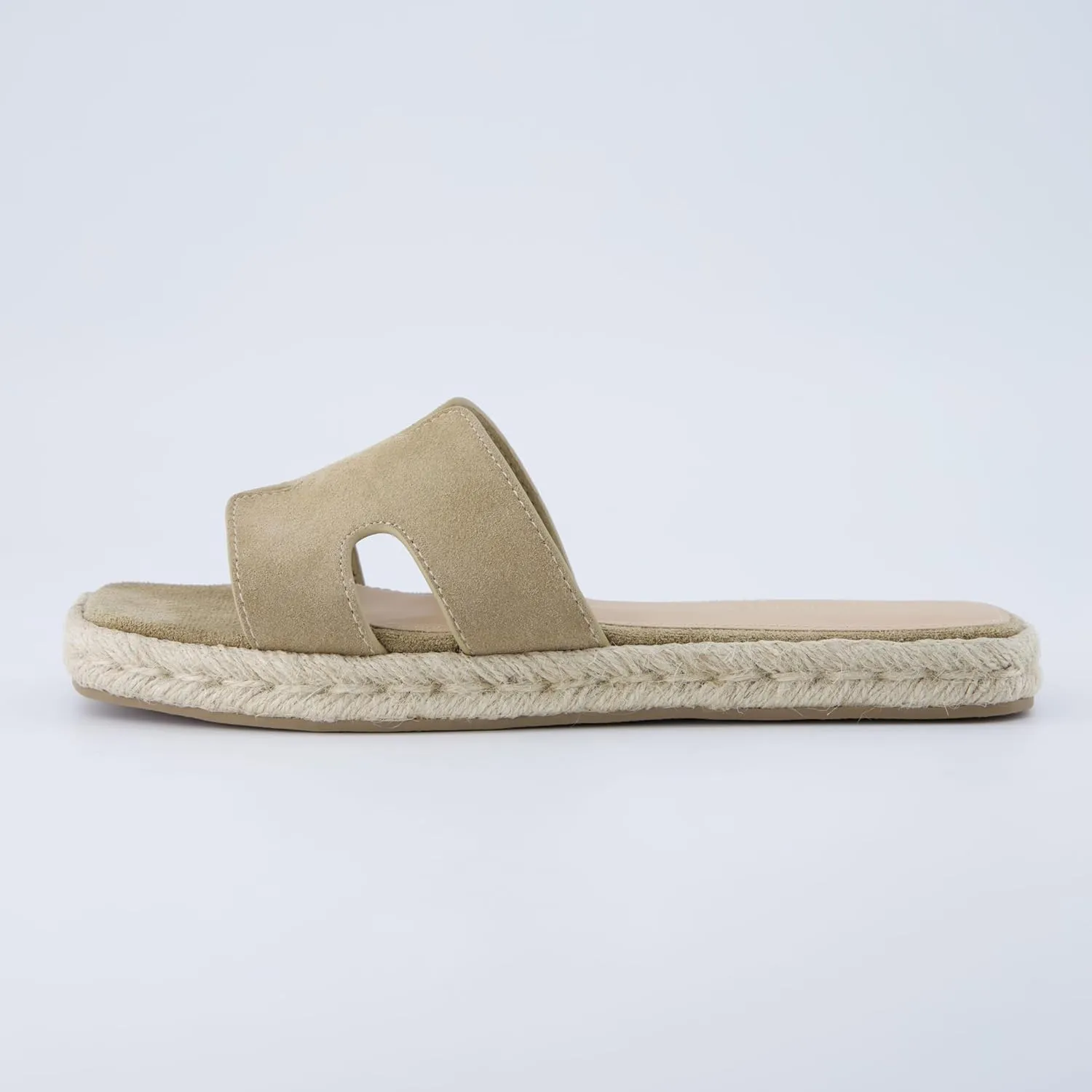 CUSHIONAIRE Avocado Women’s Espadrille Slide Sandal – Suede Cutout Upper with Jute-Wrapped Platform & Cushioned Footbed