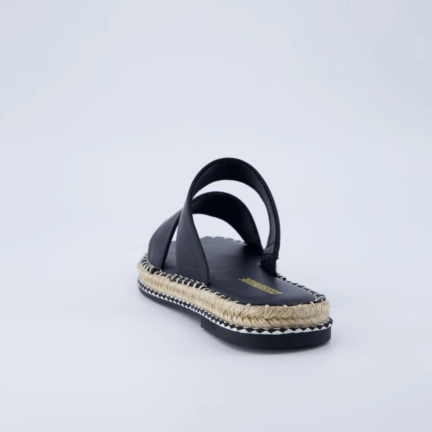 CUSHIONAIRE Bhendi Women’s Espadrille Slide Sandal – Faux Leather Double Strap with Jute-Wrapped Sole & Cushioned Footbed