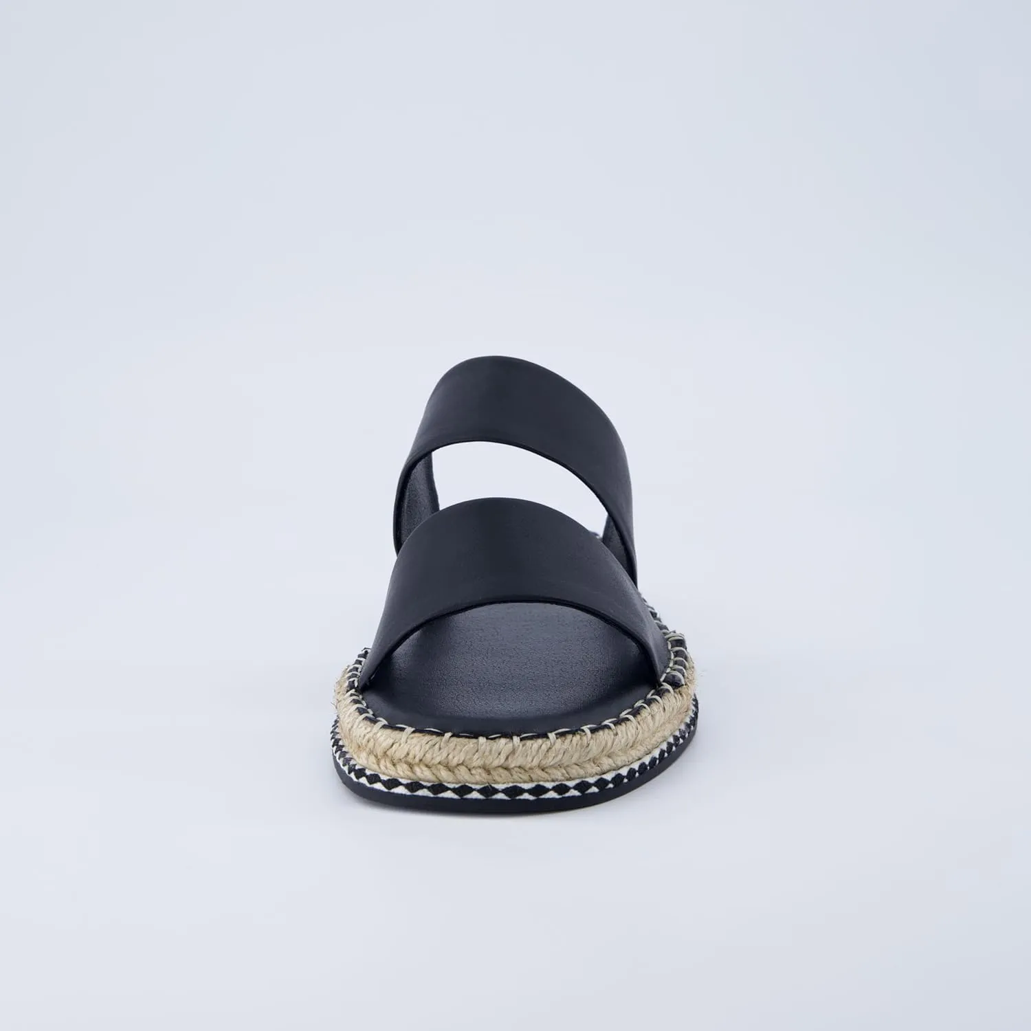 CUSHIONAIRE Bhendi Women’s Espadrille Slide Sandal – Faux Leather Double Strap with Jute-Wrapped Sole & Cushioned Footbed