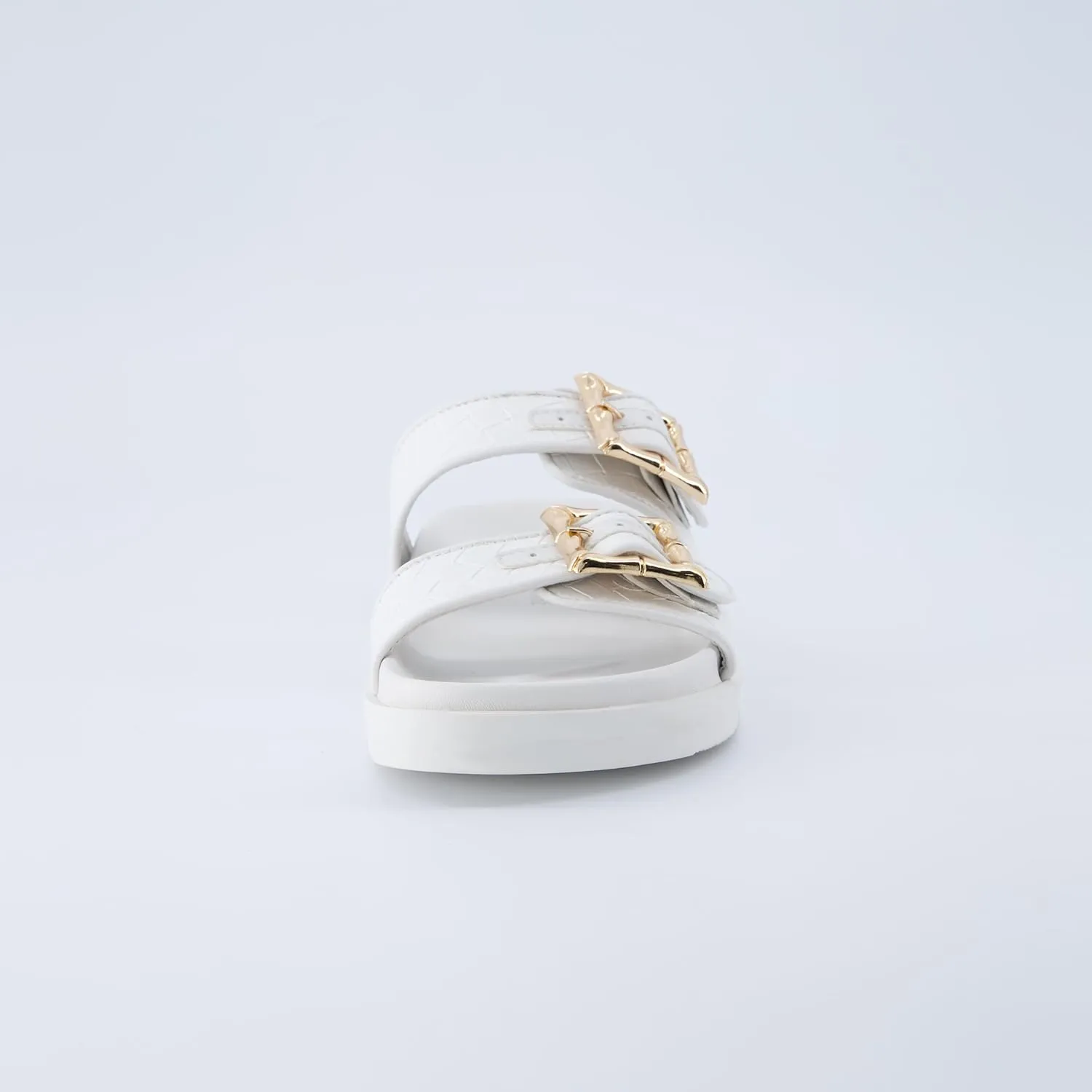 CUSHIONAIRE Loft Women's Quilted Slide Sandal With Cushioned Footbed and Adjustable Buckles