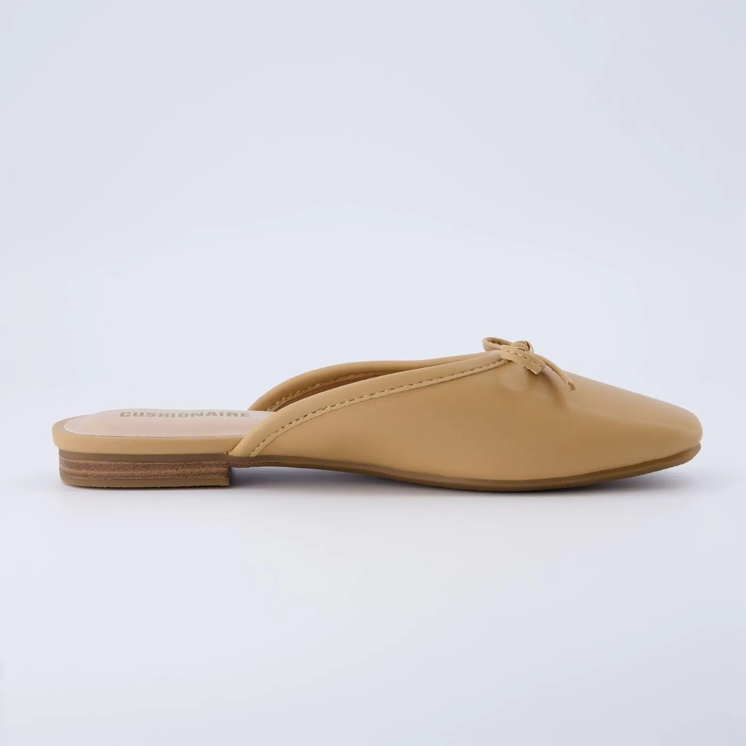CUSHIONAIRE Women's Jade Bow Mule  Memory Foam, Wide Widths Available