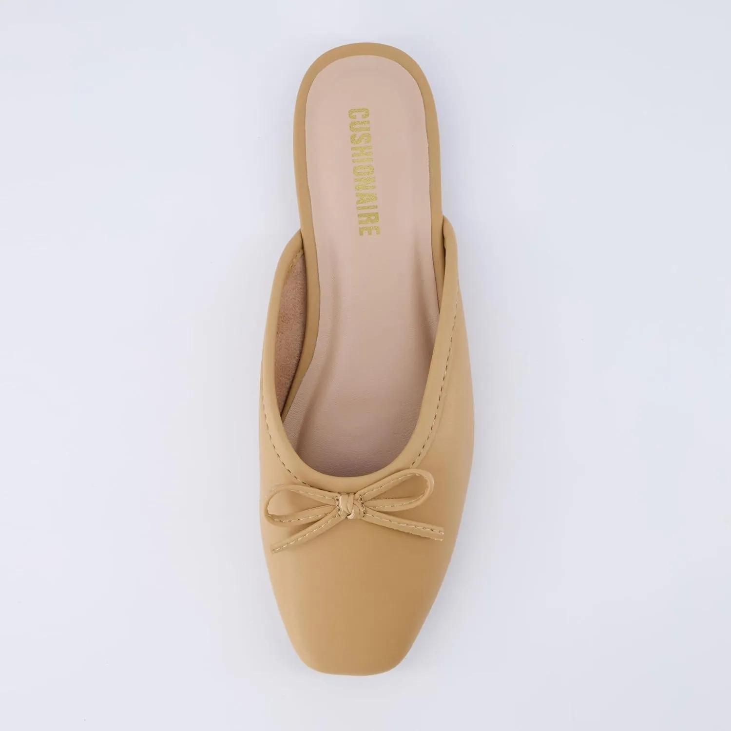 CUSHIONAIRE Women's Jade Bow Mule  Memory Foam, Wide Widths Available