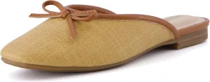 CUSHIONAIRE Women's Jade Bow Mule  Memory Foam, Wide Widths Available