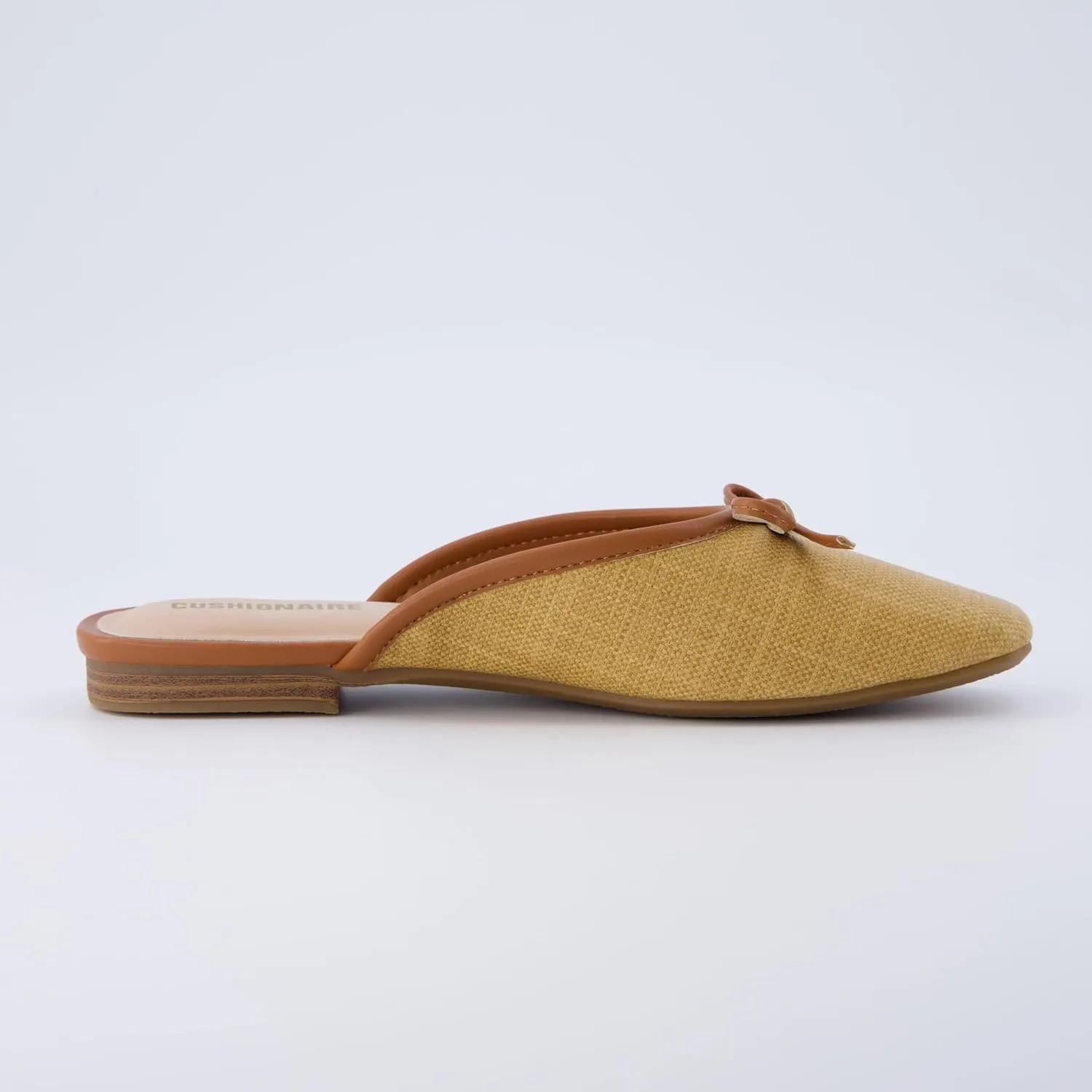 CUSHIONAIRE Women's Jade Bow Mule  Memory Foam, Wide Widths Available