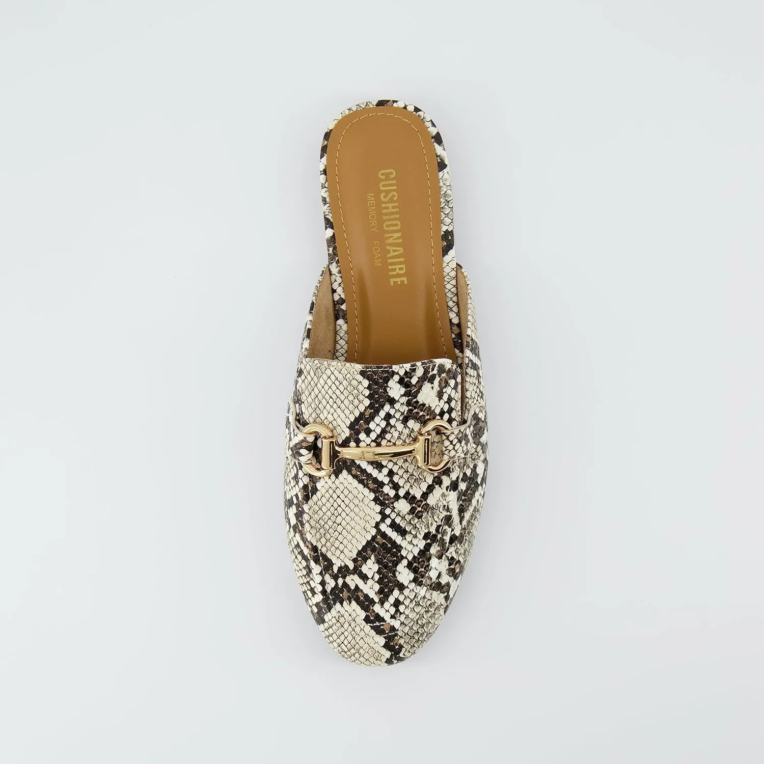 CUSHIONAIRE Women's Yates Buckle Slip On Mule  Memory Foam, Wide Widths Available