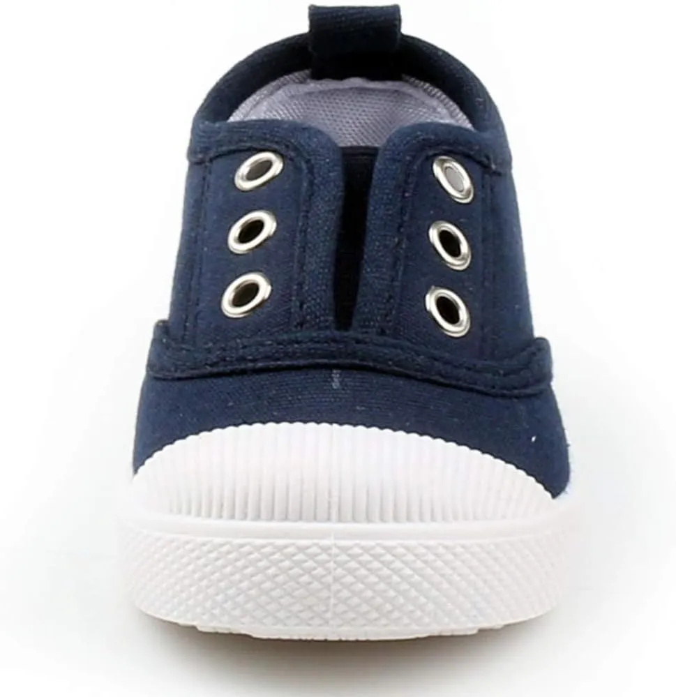 DADAWEN Boy's Girl's Candy Color Canvas Slip-On Lightweight Sneakers Cute Casual Running Shoes