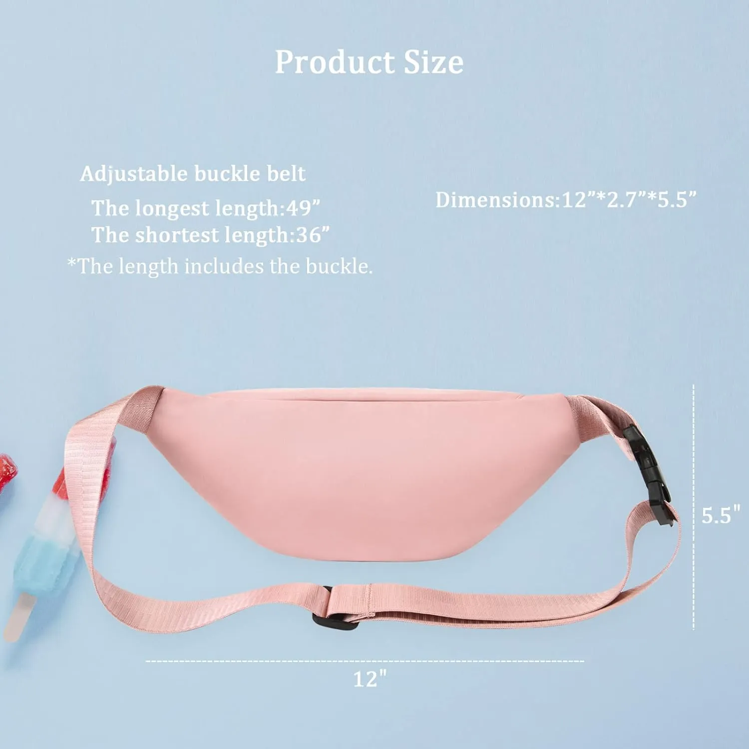 DAITET Crossbody Fanny Pack for Men&Women,Large Waist Bag & Hip Bum Bag with Adjustable Strap for Outdoors Workout Traveling Casual Running Hiking Cycling