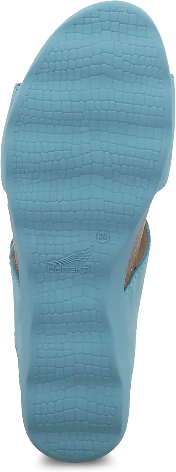 Dansko Maddy Slip-On Wedge Sandal for Women –Comfortable Wedge Shoes with Arch Support –Fully Adjustable Straps with Hook & Loop Closure–Versatile Casual to Dressy Footwear –Lightweight Rubber Outsole