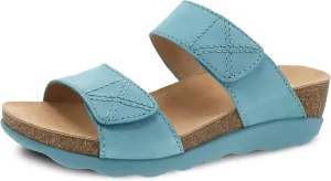 Dansko Maddy Slip-On Wedge Sandal for Women –Comfortable Wedge Shoes with Arch Support –Fully Adjustable Straps with Hook & Loop Closure–Versatile Casual to Dressy Footwear –Lightweight Rubber Outsole