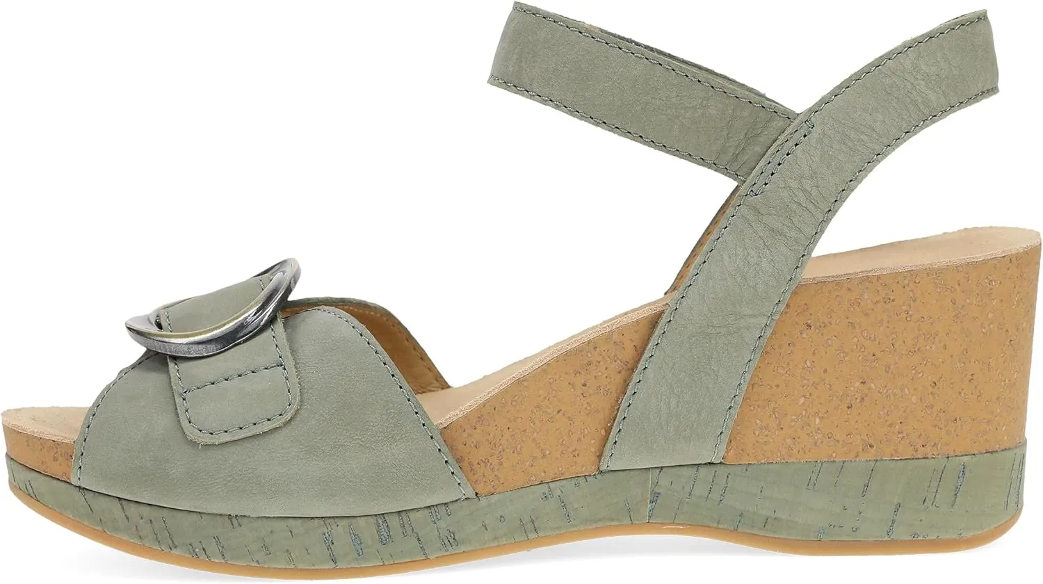 Dansko Stella Multi-Strap Wedge Sandal for Women - Cork/EVA Wedge with Arch Support -Fully Adjustable Straps-Lightweight Rubber Outsole