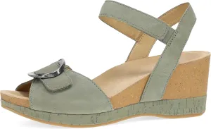 Dansko Stella Multi-Strap Wedge Sandal for Women - Cork/EVA Wedge with Arch Support -Fully Adjustable Straps-Lightweight Rubber Outsole
