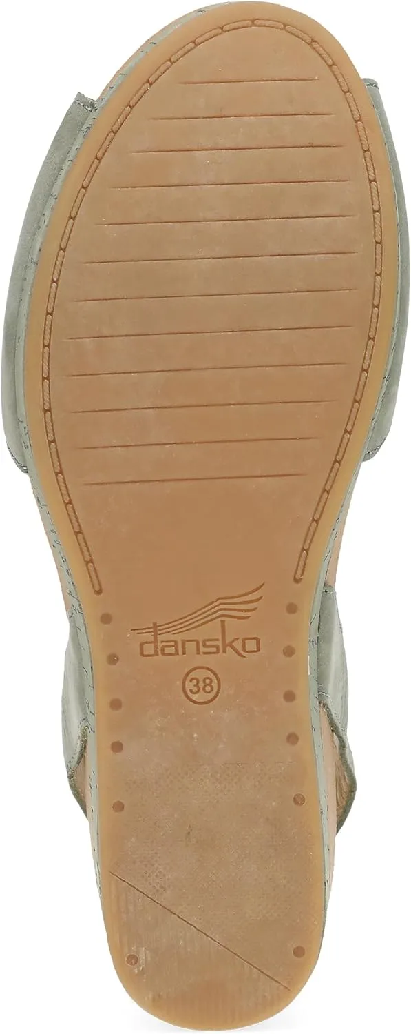 Dansko Stella Multi-Strap Wedge Sandal for Women - Cork/EVA Wedge with Arch Support -Fully Adjustable Straps-Lightweight Rubber Outsole