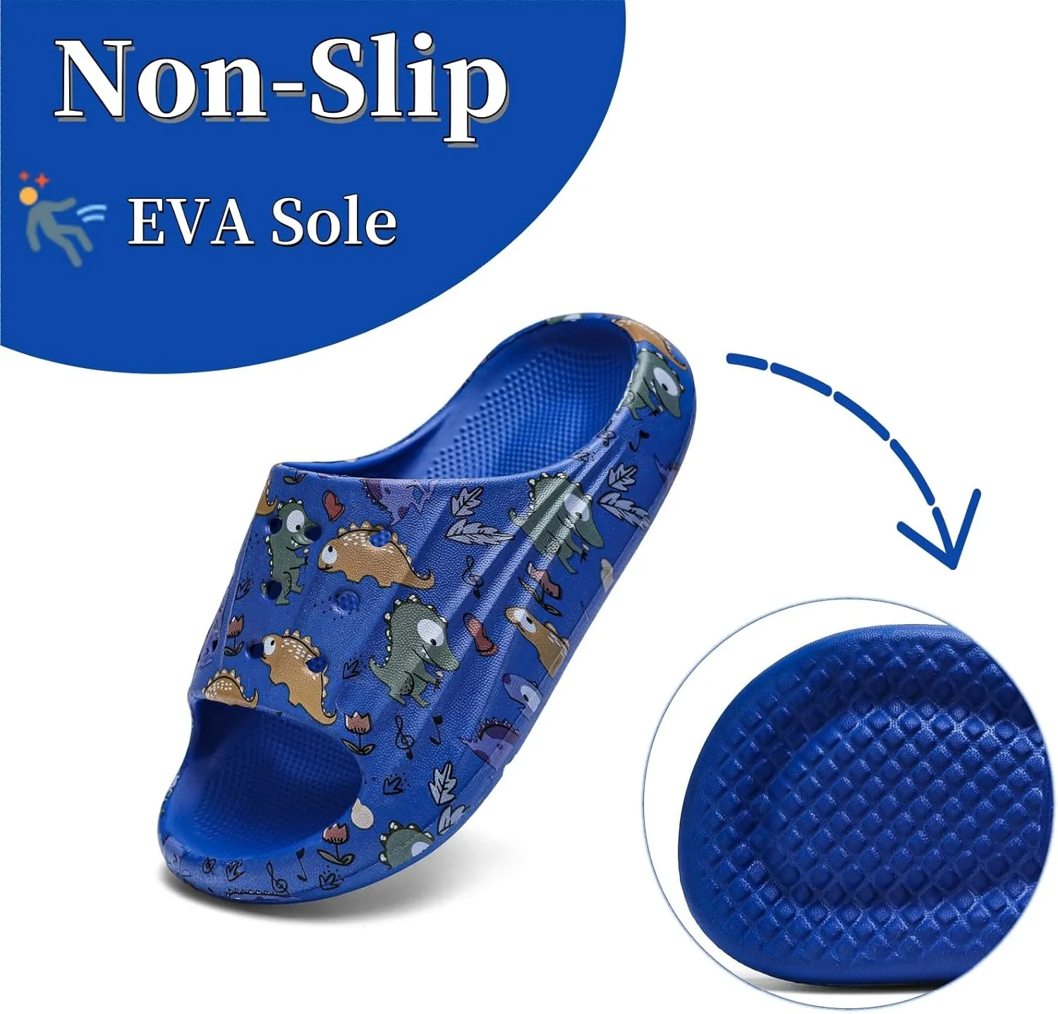 DAYUMKOU Toddler Boy Sandals Girls Footwear Cute Open Toe Beach Slides Indoor Outdoor Kids Slippers Lightweight Pool Shoes