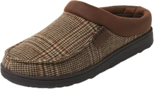 Dearfoams Mens Indoor/Outdoor Breathable Memory Foam Brendan Clog House Shoe Slipper with Wide Widths