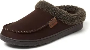 Dearfoams Mens Indoor/Outdoor Breathable Memory Foam Brendan Clog House Shoe Slipper with Wide Widths